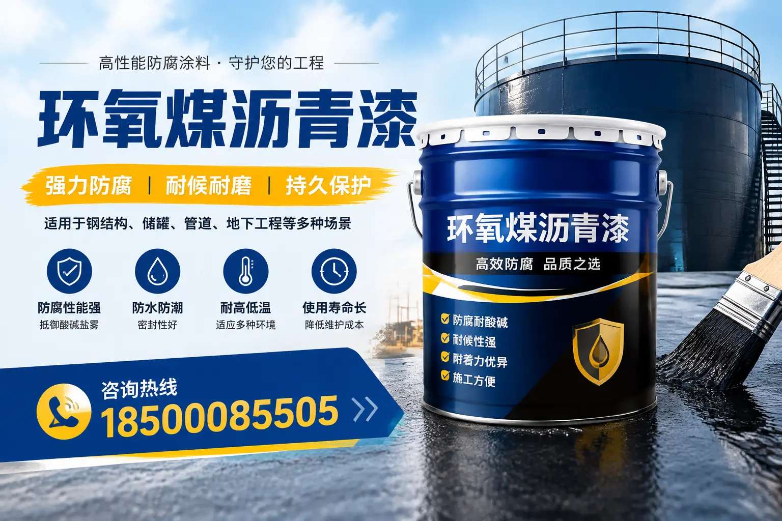 环氧煤沥青漆在工业中的应用，长沙企业的选择